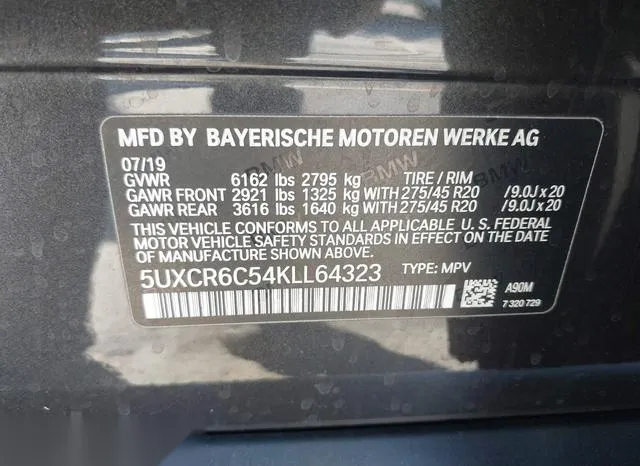 5UXCR6C54KLL64323 2019 2019 BMW X5- Xdrive40I 9