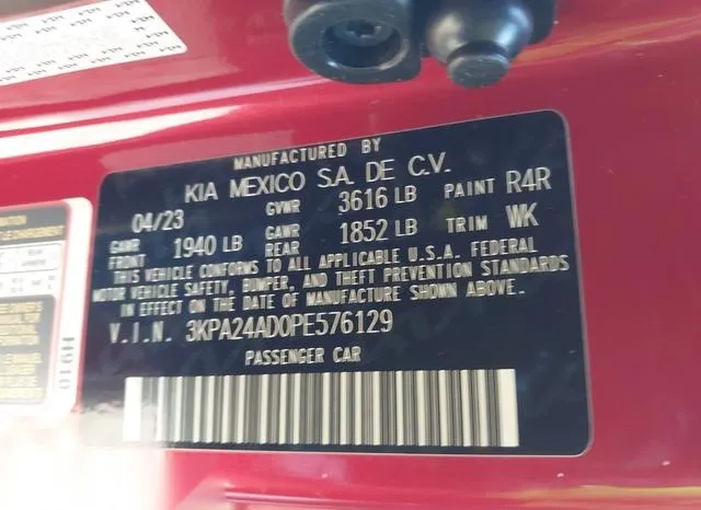 3KPA24AD0PE576129 2023 2023 KIA Rio- S 9