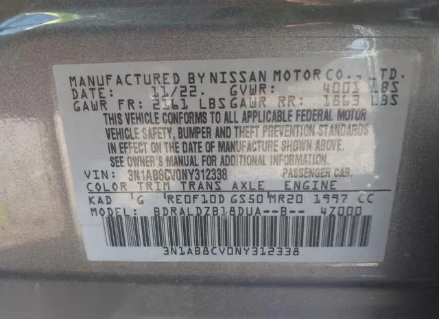 3N1AB8CV0NY312338 2022 2022 Nissan Sentra- Sv Xtronic Cvt 9