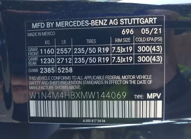 W1N4M4HBXMW144069 2021 2021 Mercedes-Benz GLB-Class- GLB250 9