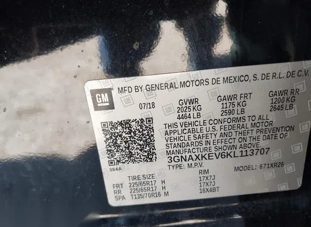 3GNAXKEV6KL113707 2019 2019 Chevrolet Equinox- LT 9