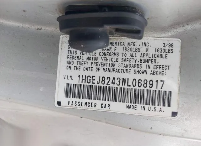 1HGEJ8243WL068917 1998 1998 Honda Civic- EX 9