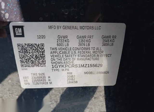 1GYKPCRS1MZ155629 2021 2021 Cadillac XT6- Premium Luxury 9