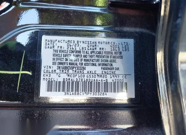 3N1AB8CV9PY303284 2023 2023 Nissan Sentra- Sv Xtronic Cvt 9