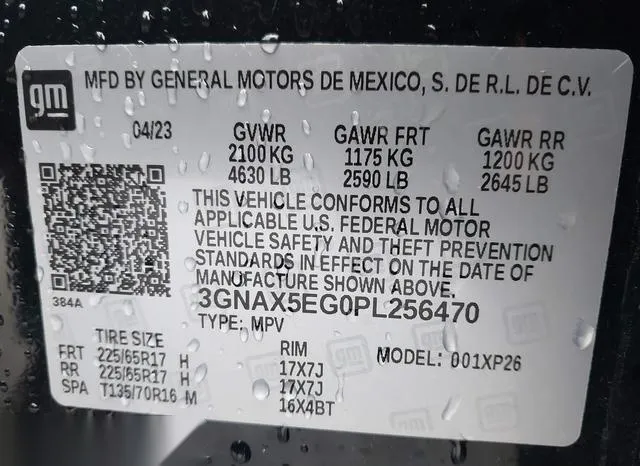 3GNAX5EG0PL256470 2023 2023 Chevrolet Equinox- Awd 1Fl 9