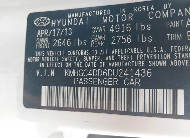 KMHGC4DD6DU241436 2013 2013 Hyundai Genesis- 3-8 9