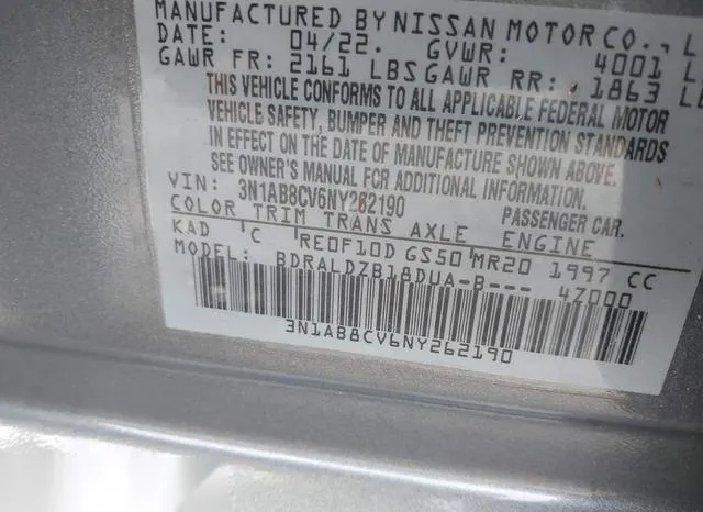 3N1AB8CV6NY262190 2022 2022 Nissan Sentra- Sv Xtronic Cvt 9