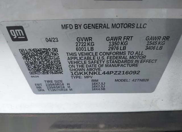 1GKKNKL44PZ216092 2023 2023 GMC Acadia- Fwd Sle 9