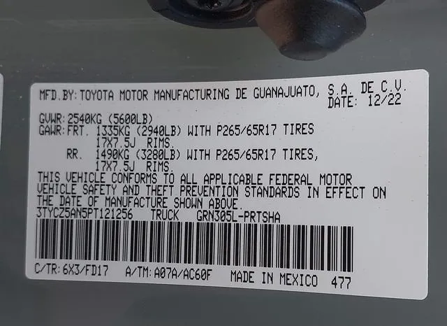 3TYCZ5AN5PT121256 2023 2023 Toyota Tacoma- Trd Sport 9