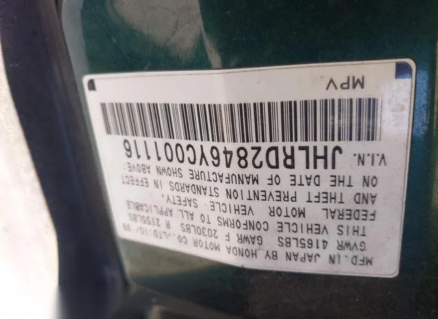 JHLRD2846YC001116 2000 2000 Honda CR-V- LX 9