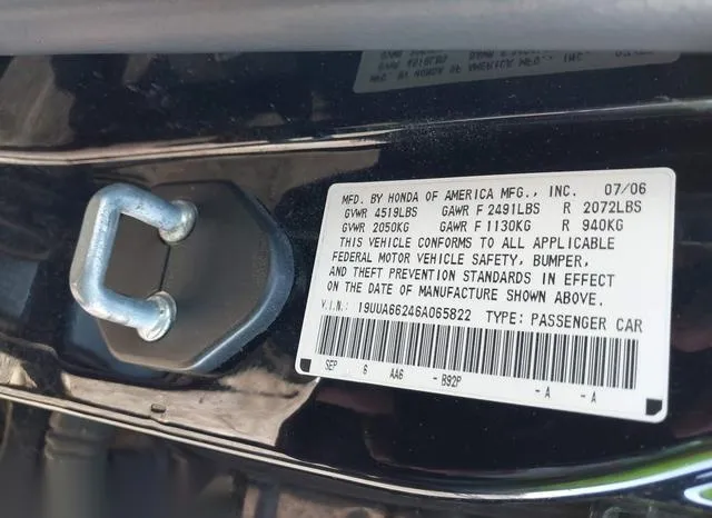 19UUA66246A065822 2006 2006 Acura TL 9