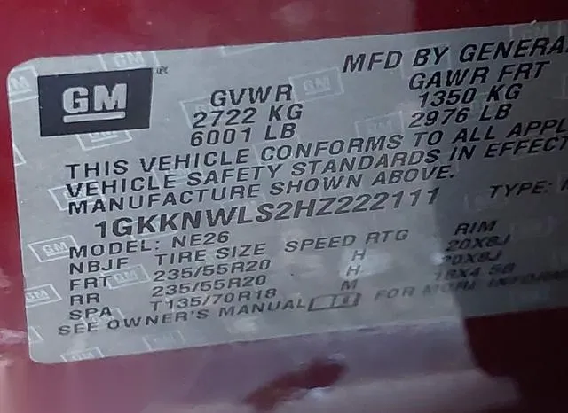 1GKKNWLS2HZ222111 2017 2017 GMC Acadia- Slt-2 9