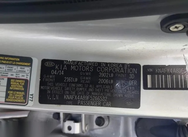 KNAFX4A89F5266532 2015 2015 KIA Forte- EX 9