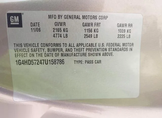 1G4HD57247U158786 2007 2007 Buick Lucerne- Cxl 9