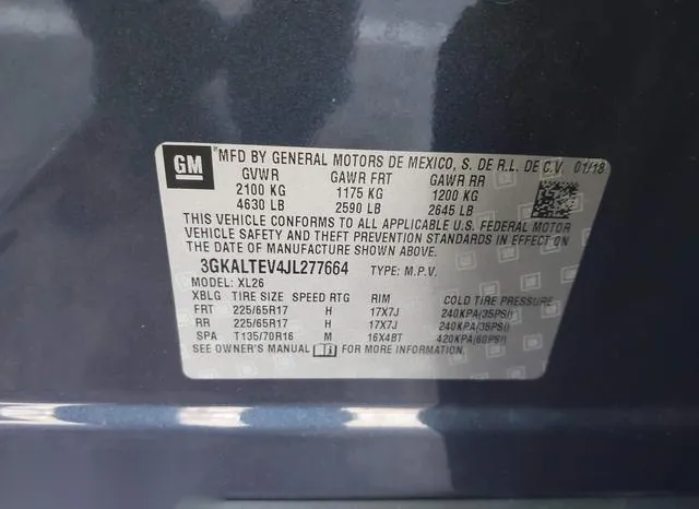 3GKALTEV4JL277664 2018 2018 GMC Terrain- Sle 9