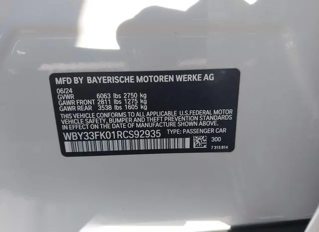 WBY33FK01RCS92935 2024 2024 BMW I5- Edrive40 9