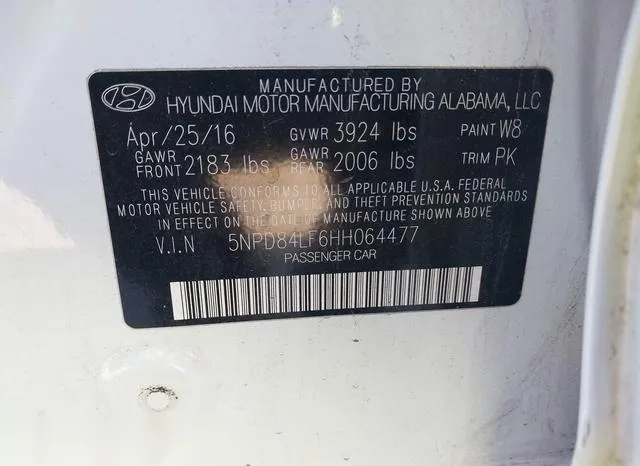 5NPD84LF6HH064477 2017 2017 Hyundai Elantra- SE 9