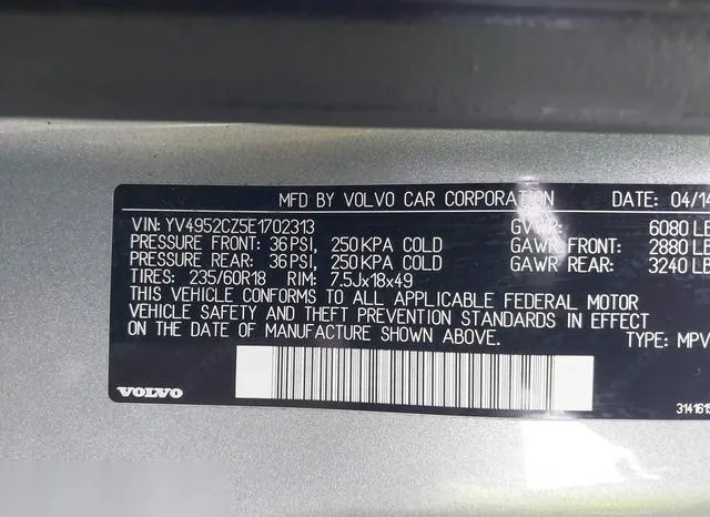 YV4952CZ5E1702313 2014 2014 Volvo XC90- 3-2 Platinum 9