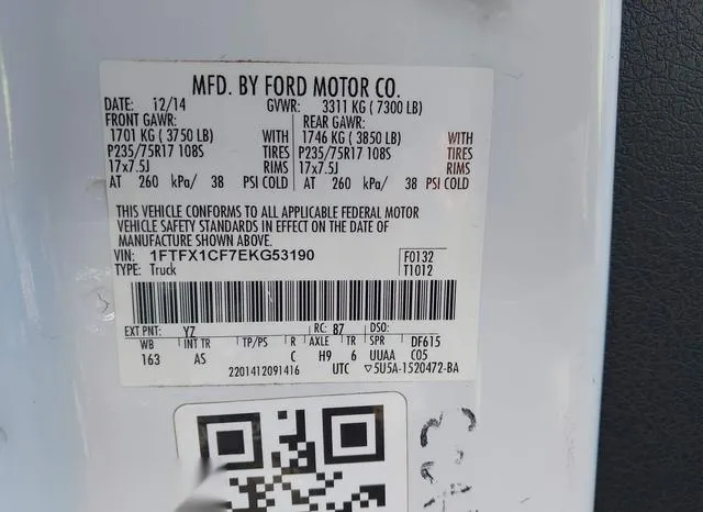 1FTFX1CF7EKG53190 2014 2014 Ford F-150- XL 9