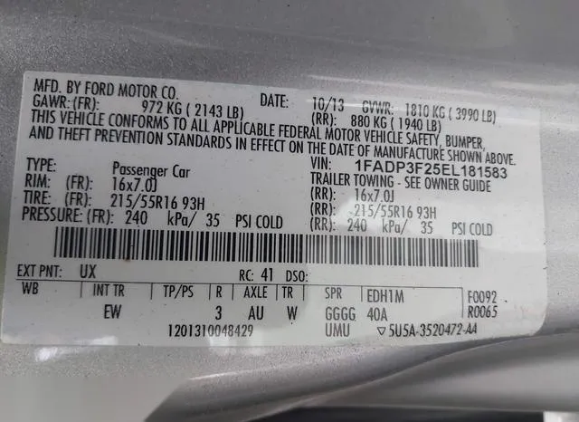 1FADP3F25EL181583 2014 2014 Ford Focus- SE 9