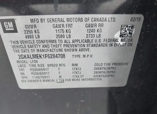 2GKALMEK1F6284708 2015 2015 GMC Terrain- Sle-1 9