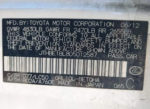 JTHBE1BL8D5012587 2013 2013 Lexus GS- 350 9