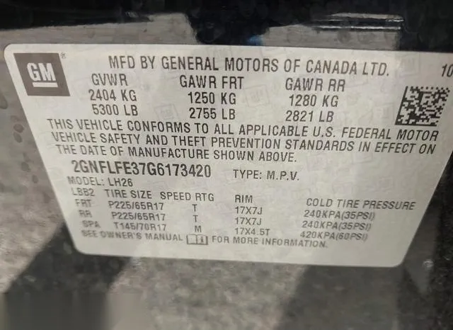 2GNFLFE37G6173420 2016 2016 Chevrolet Equinox- LT 9