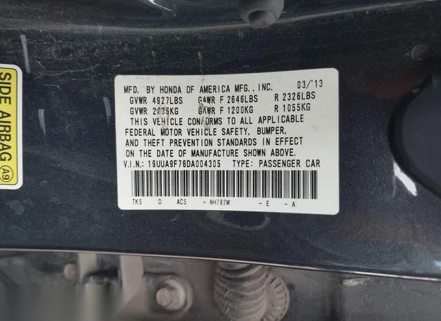 19UUA9F76DA004305 2013 2013 Acura TL- 3-7 9