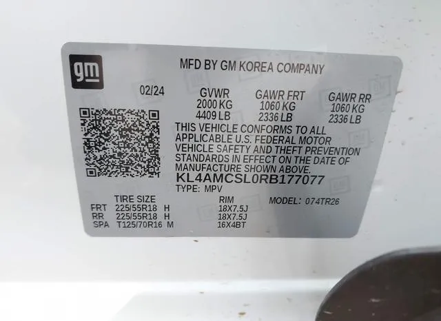 KL4AMCSL0RB177077 2024 2024 Buick Encore- GX Preferred Awd 9