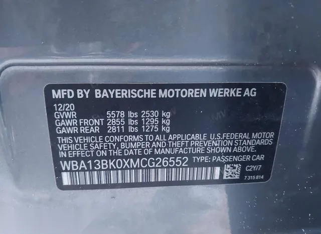 WBA13BK0XMCG26552 2021 2021 BMW M550I- Xdrive 9