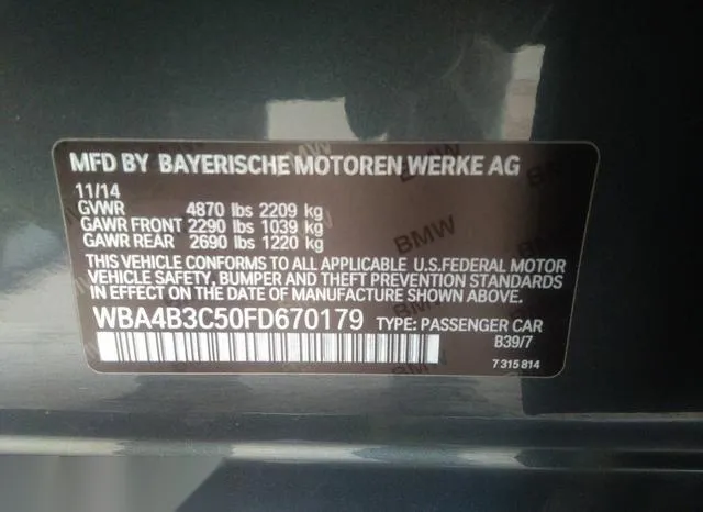 WBA4B3C50FD670179 2015 2015 BMW 435i Gran Coupe- Xdrive 9