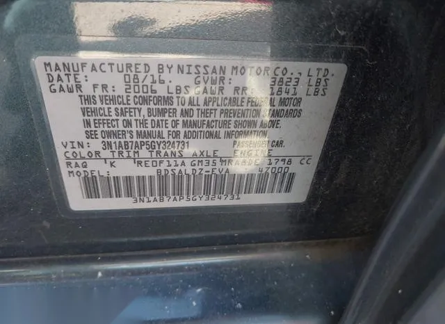 3N1AB7AP5GY324731 2016 2016 Nissan Sentra- SV 9