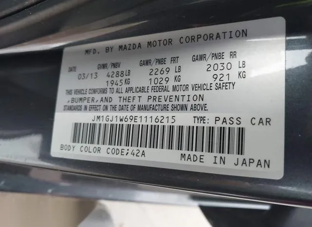 JM1GJ1W69E1116215 2014 2014 Mazda 6- I Grand Touring 9