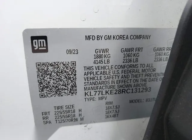 KL77LKE28RC131293 2024 2024 Chevrolet Trax- Fwd Activ 9