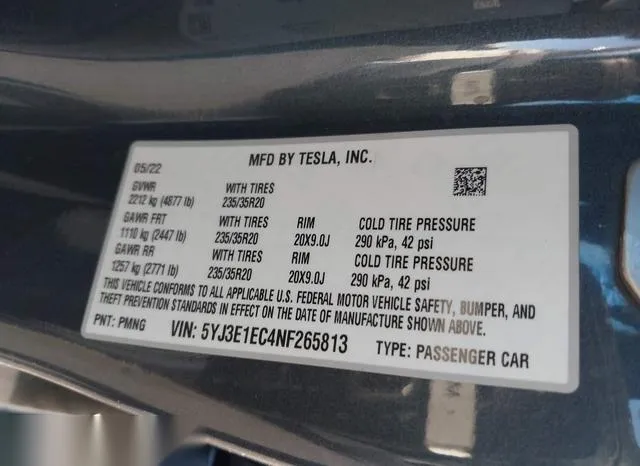 5YJ3E1EC4NF265813 2022 2022 Tesla Model 3- Performance Dual 9