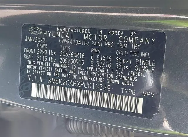 KM8K2CABXPU013339 2023 2023 Hyundai Kona- SE 9