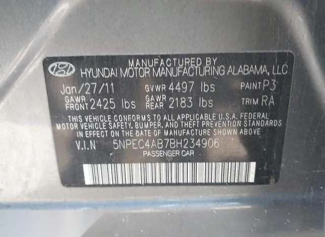 5NPEC4AB7BH234906 2011 2011 Hyundai Sonata- Limited 2-0T 9