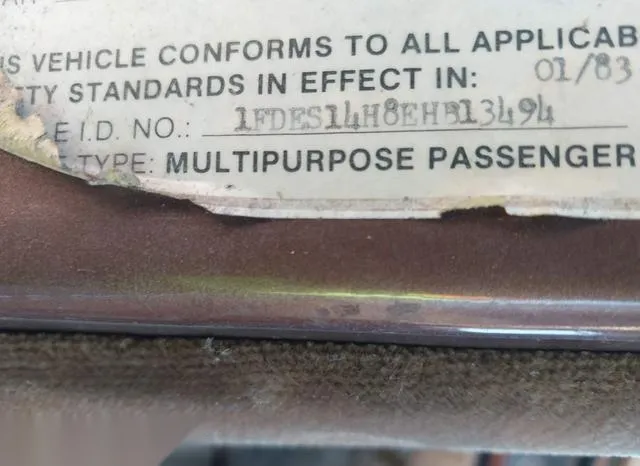 1FDES14H8EHB13494 1984 1984 Ford Econoline- S150 Super Duty 9