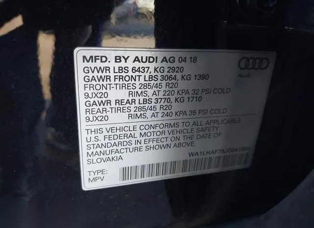 WA1LHAF75JD041664 2018 2018 Audi Q7- 2-0T Premium 9