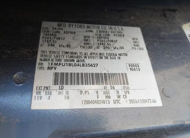 1FMFU18L04LB35627 2004 2004 Ford Expedition- Eddie Bauer 9