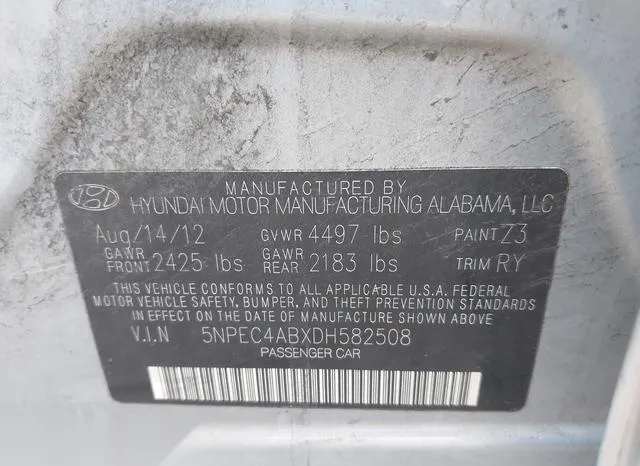 5NPEC4ABXDH582508 2013 2013 Hyundai Sonata- Se 2-0T 9