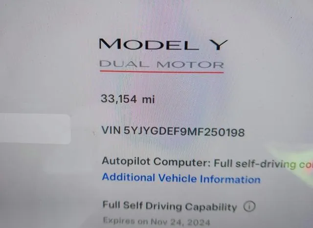 5YJYGDEF9MF250198 2021 2021 Tesla Model Y- Performance Dual 7