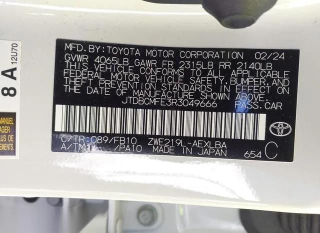 JTDBCMFE3R3049666 2024 2024 Toyota Corolla- Hybrid Le 9