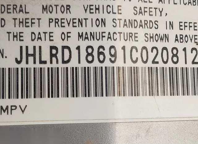 JHLRD18691C020812 2001 2001 Honda CR-V- EX 9