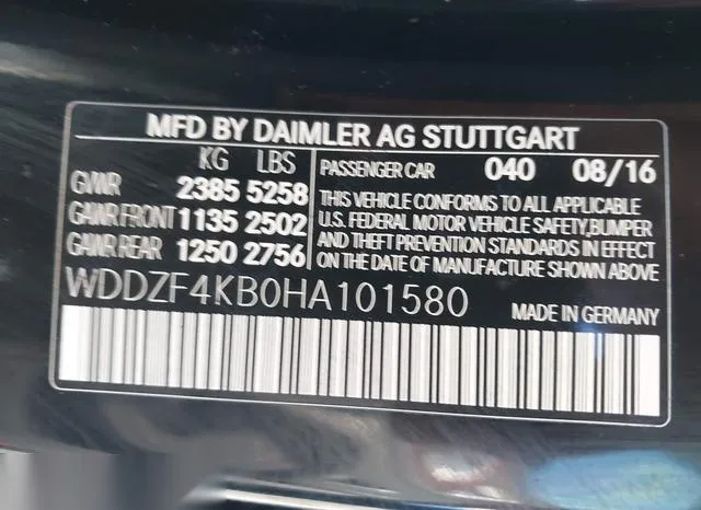 WDDZF4KB0HA101580 2017 2017 Mercedes-Benz E 300- 4Matic 9