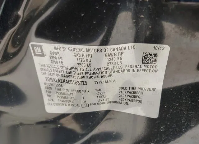 2GNALAEK4E6153725 2014 2014 Chevrolet Equinox- LS 9