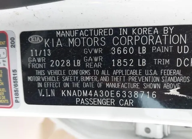 KNADM4A30E6338716 2014 2014 KIA Rio- LX 9