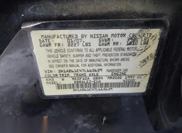 3N1AB61E47L665639 2007 2007 Nissan Sentra- 2-0S 9