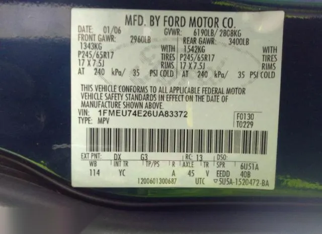 1FMEU74E26UA83372 2006 2006 Ford Explorer- Eddie Bauer 9