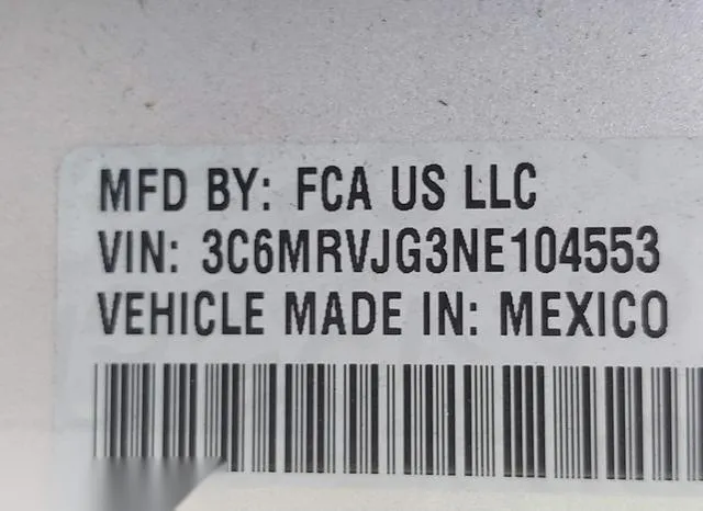 3C6MRVJG3NE104553 2022 2022 RAM Promaster- 3500 Cargo Van H 9